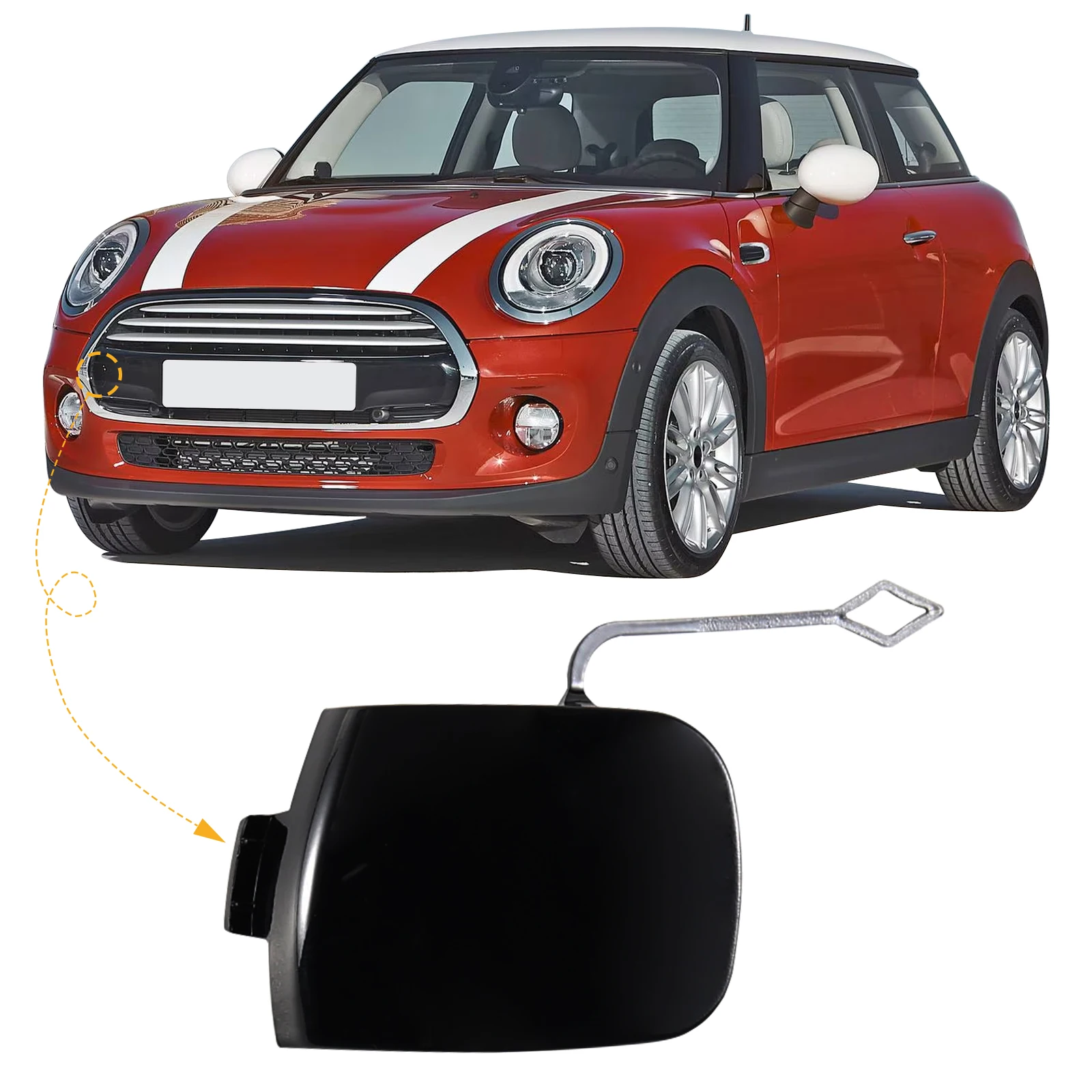 Front Bumper Tow Hook Cap Towing Eye Cover For Mini Cooper S F55 F56 F57  Right Side 2016 2017 2018 51117337796 Car Accessories - AliExpress