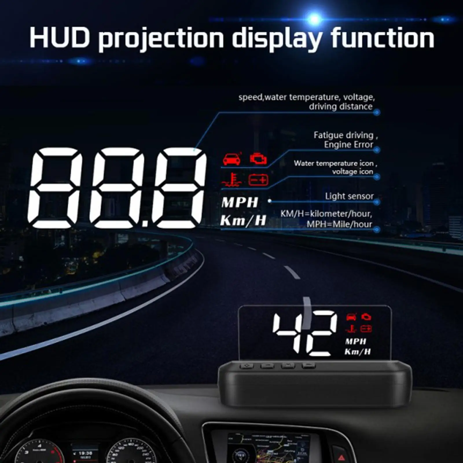  ڵ ÷ HUD Kmh/MPH 