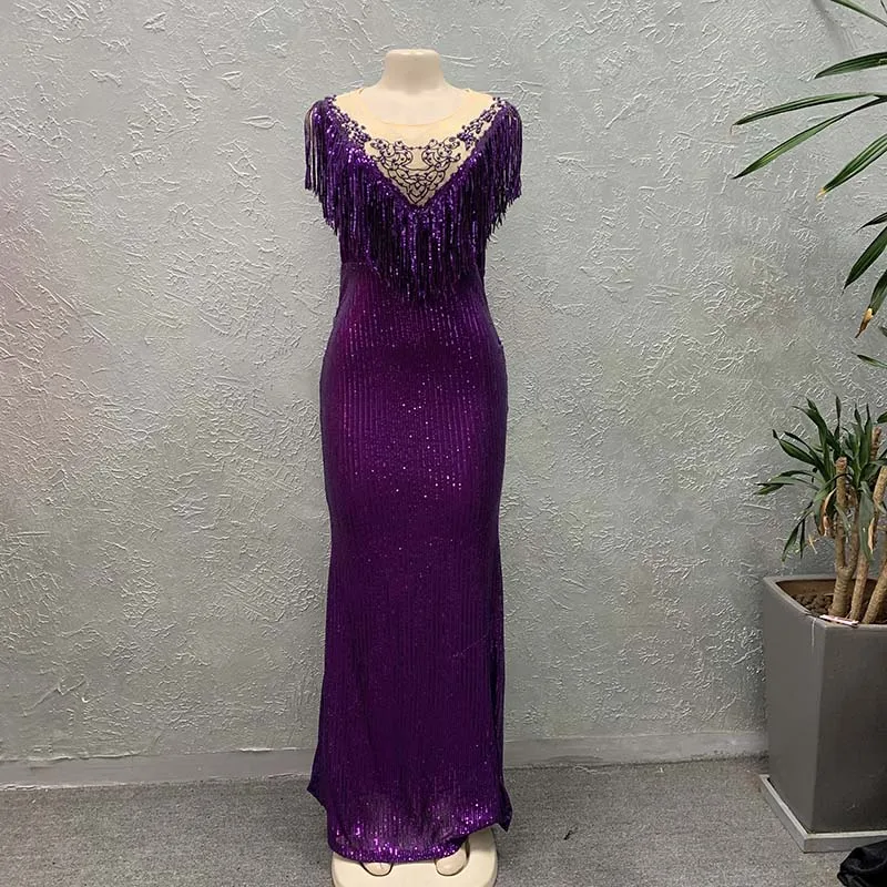 أنيقة فاخرة الترتر عارية تول فستان حفلة رسمية للنس...