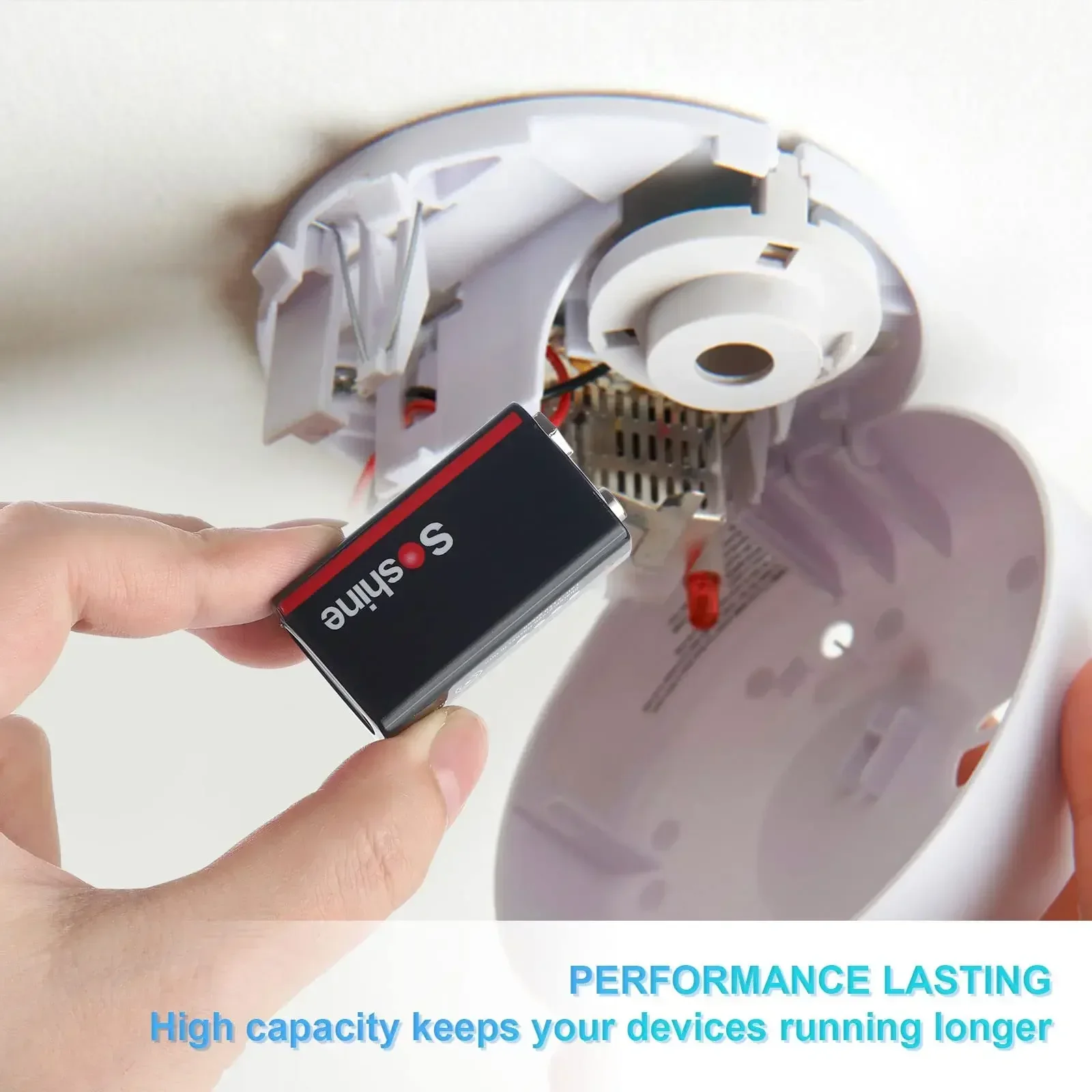 Soshine Original USB Lithium Battery 9V 500mAh Li-ion Rechargeable Batteries Low Self-discharge 4LED PowerDisplay for Multimeter 5