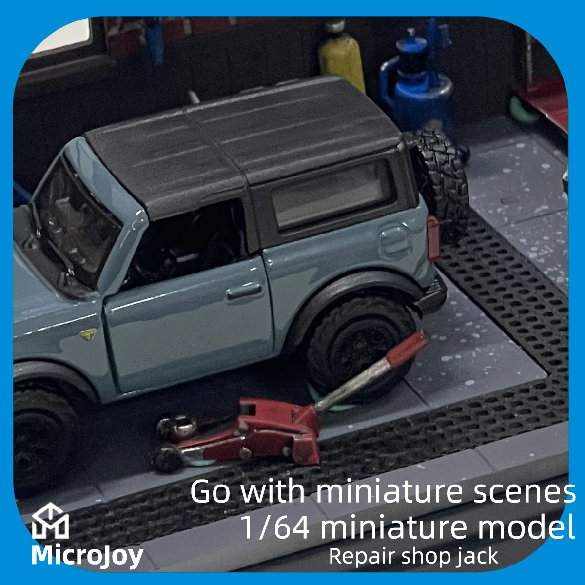 고급 장면 1: 64 스케일 미니어처 모델 수리점, 미니 잭 장식품, 자동차 모델 장면, 오래된 레이아웃