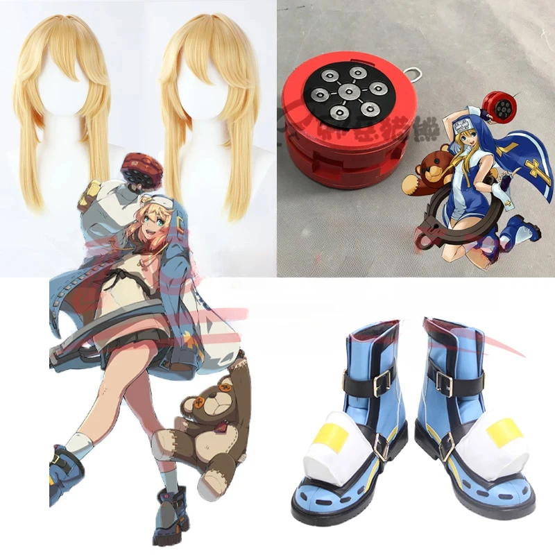 

GUILTY GEAR STRIVE Bridget Cosplay costume Shoes Boots Game Anime Halloween Christmas costume Wig shoes props