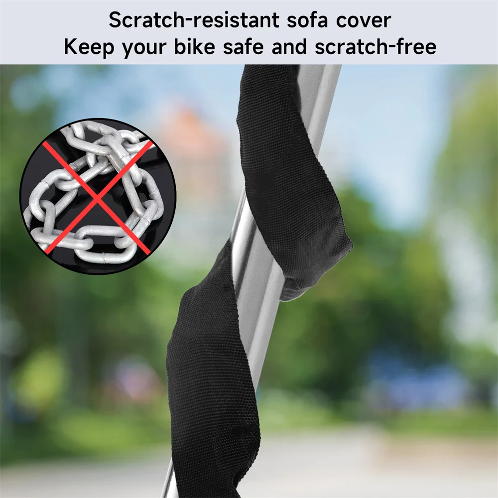 Bicycle Lock Thickened Metal Anti-Theft Chain Lock Outdoor Bicycles Electric Vehicles Mountain Bike Scooter Protection Lock