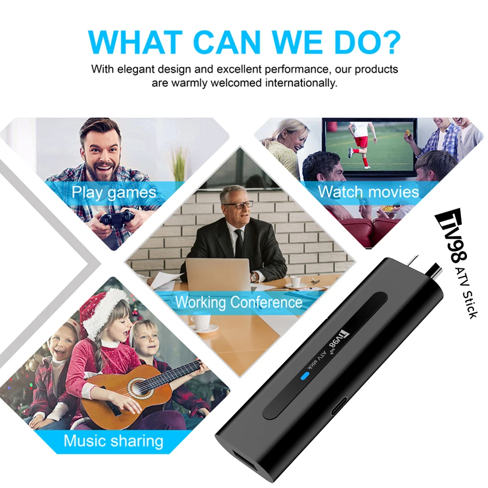 S0903a94318844debac5fd78e298e84c2Y TV98 ATV Stick Android 14 BT 5.0 Allwinner H313 4Core 4G 5G Dual WiFi Voice Remote HD 8K 4K @60fps TV stick 8GB 128GB iptv