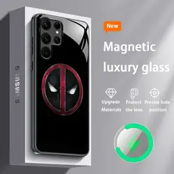 Sleek Magnetic Glass Hero Phone Case with Cool D - Dead PoolES Design - Samsung S22 (Z1)