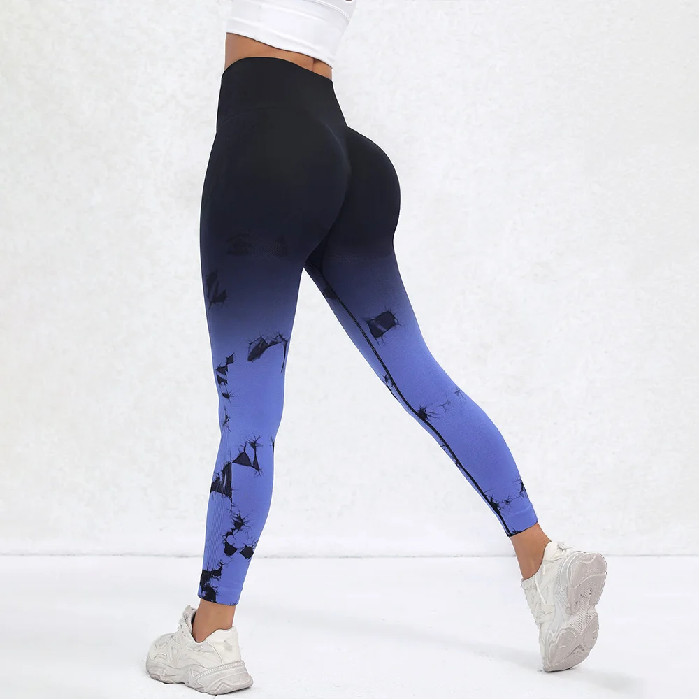 Tie Dye Leggings Ankle Length Fitness Wear