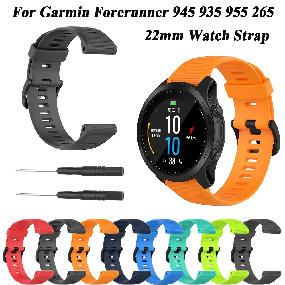 22mm Premium Silicone Watch Strap - Replacement Wristband in Classic Bracelet Design