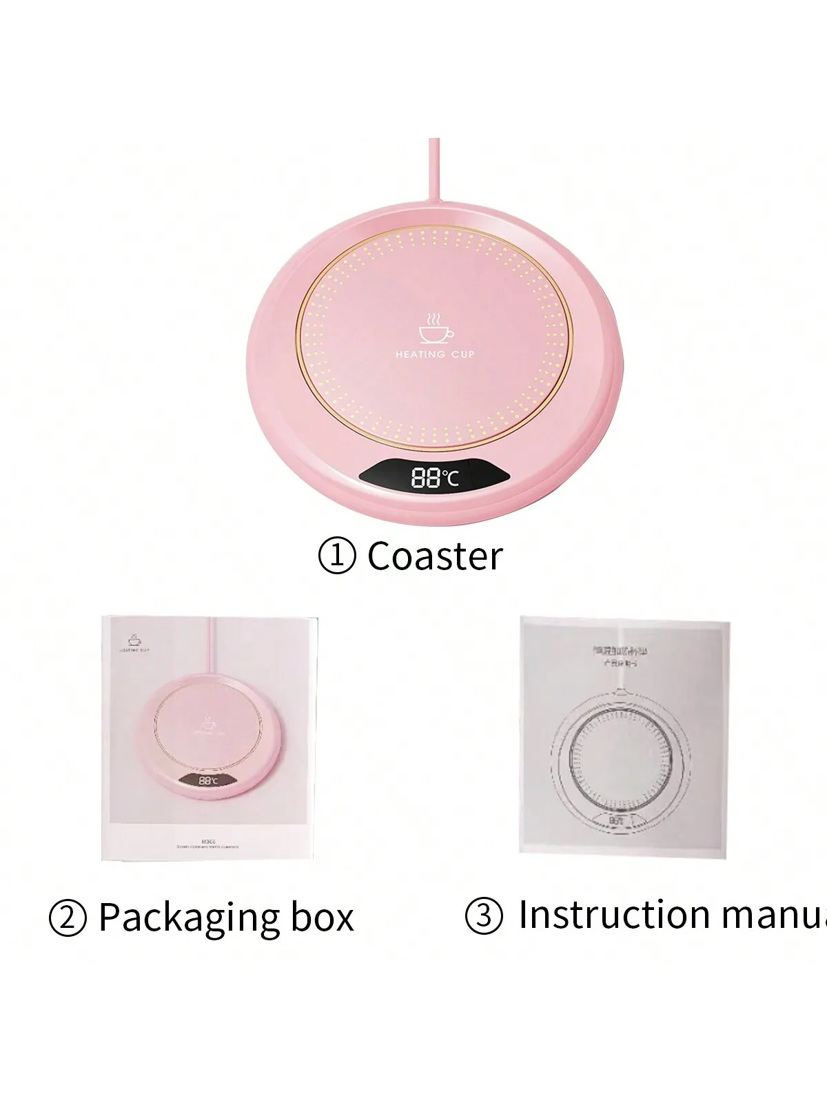Intelligent constant temperature USB automatic heating and insulation coaster