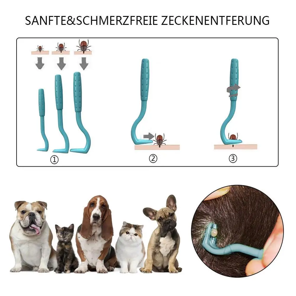 Description Picture 6 of itemTick Remover Hook Flea Remover Tweezer Tick Pull Pet Cat Dog Ticks Removal Tools Flea Extractor Pet Supplies