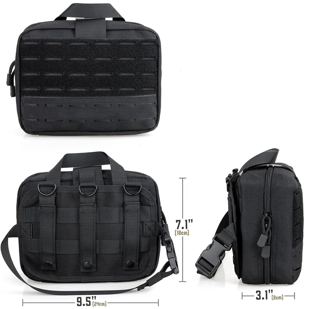 Outdoor Molle Medical Bag EDC Pouch Organizer First Aid Kit Large Capacity IFAK EMT Waist Pack for Hunting Camping Travel 5