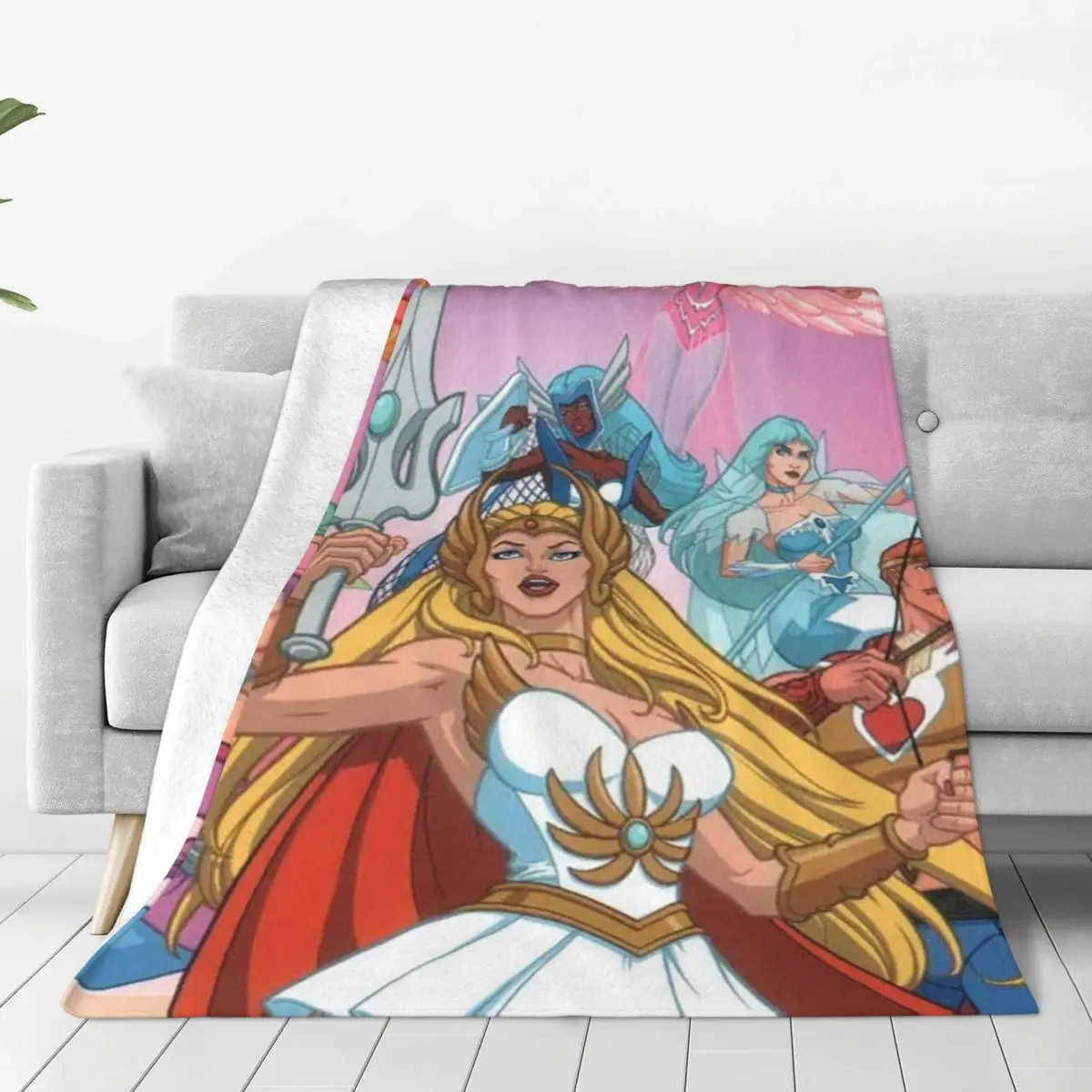 

She Ra Princess Of Power Anime Blanket Glimmer Adventure Cartoon Fuzzy Funny Soft Throw Blankets for Bedspread Winter