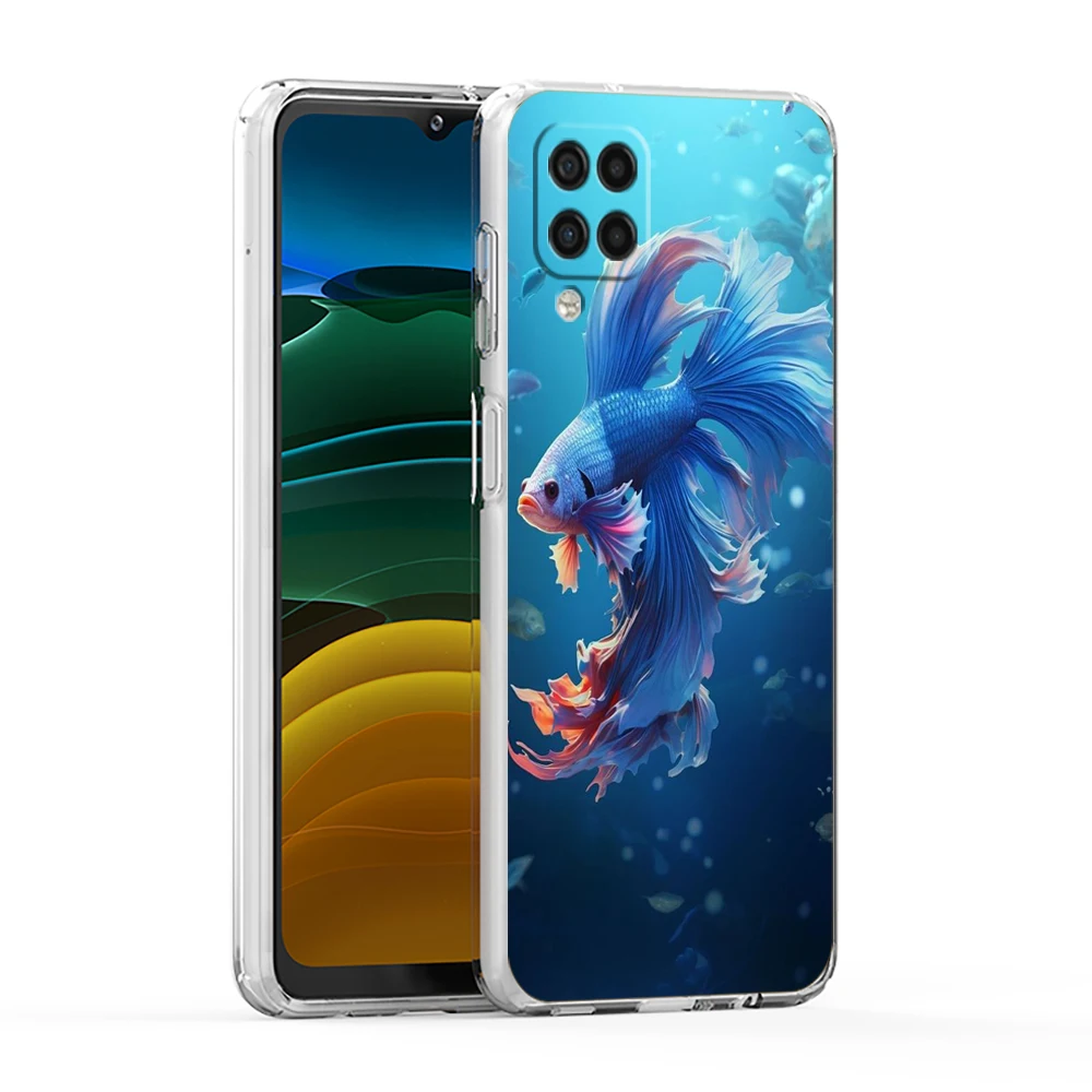 Charming Fish Design Transparent Phone Case - Durable TPU Protective Cover