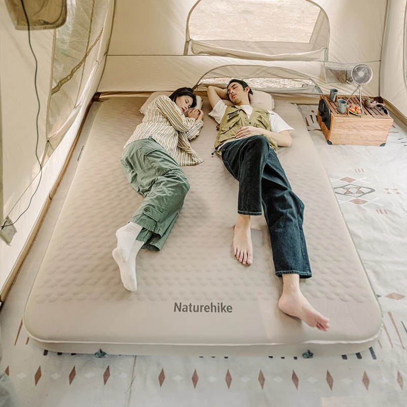 팽창식 네이처하이크 에어 매트, 자체 팽창 매트리스, 슬리핑 패드, 캠핑 더블 침대 쿠션, 12cm 높이, 탄성 스폰지