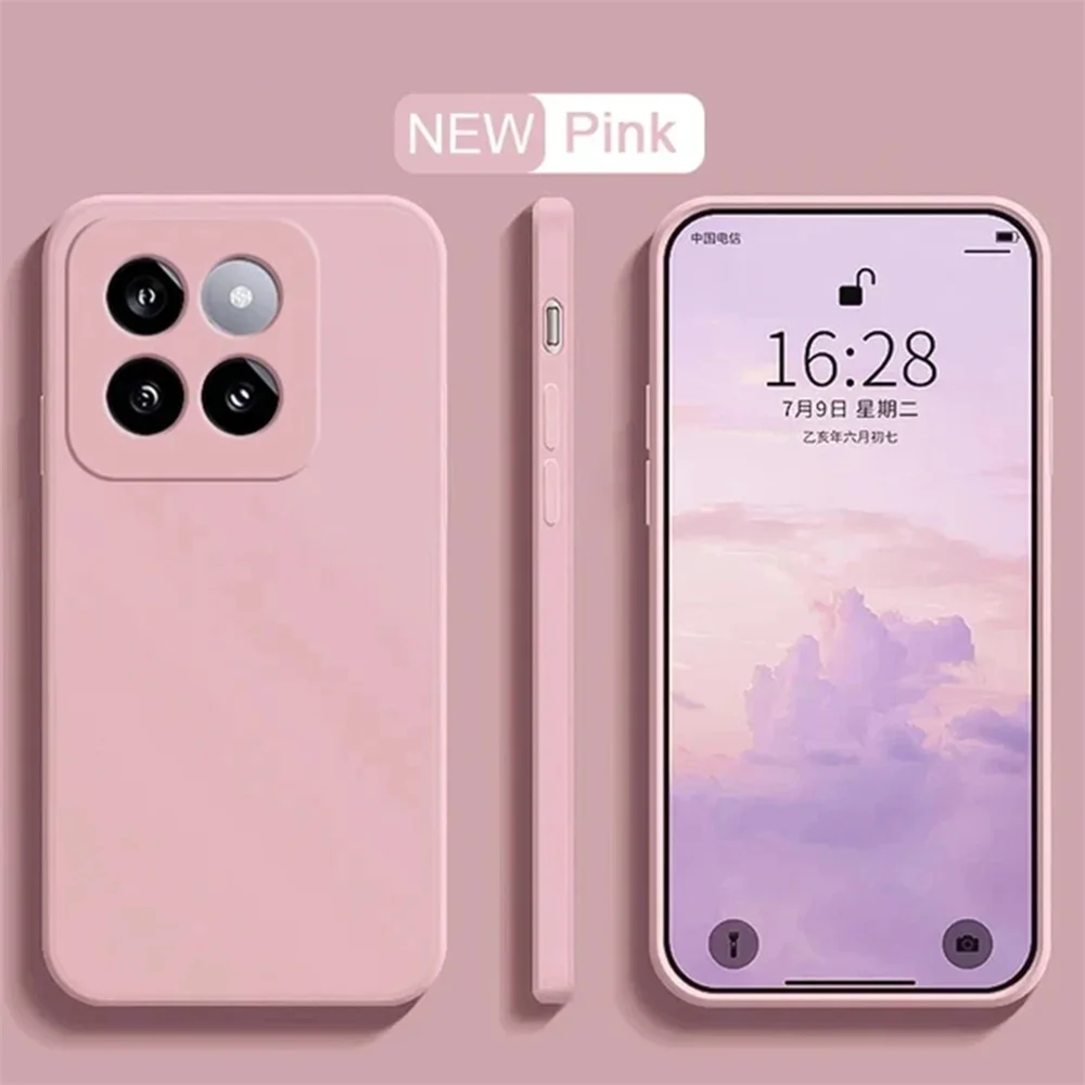 Original Flüssigkeit Silikon Kamera Schutz Fall Für Xiaomi 14T Fall Xiaomi 14T Pro Abdeckung Funda Weiche Zurück Abdeckung für Xiaomi 14T – Detail 1