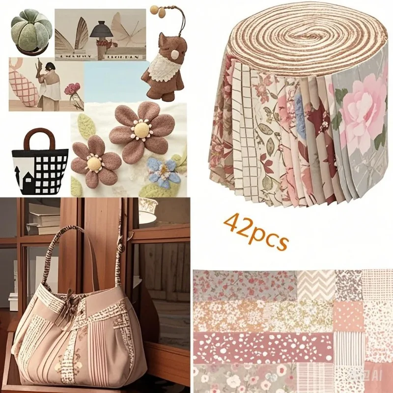 Cotton Parquet Jelly Roll Fabric for Sewing and DIY Projects