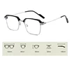 2024 Stylish Half Frame Myopia Glasses Metal Trend Fashion Anti-blue Light Near Sight Eyewear Women Short-sighted Eyeglasses 6