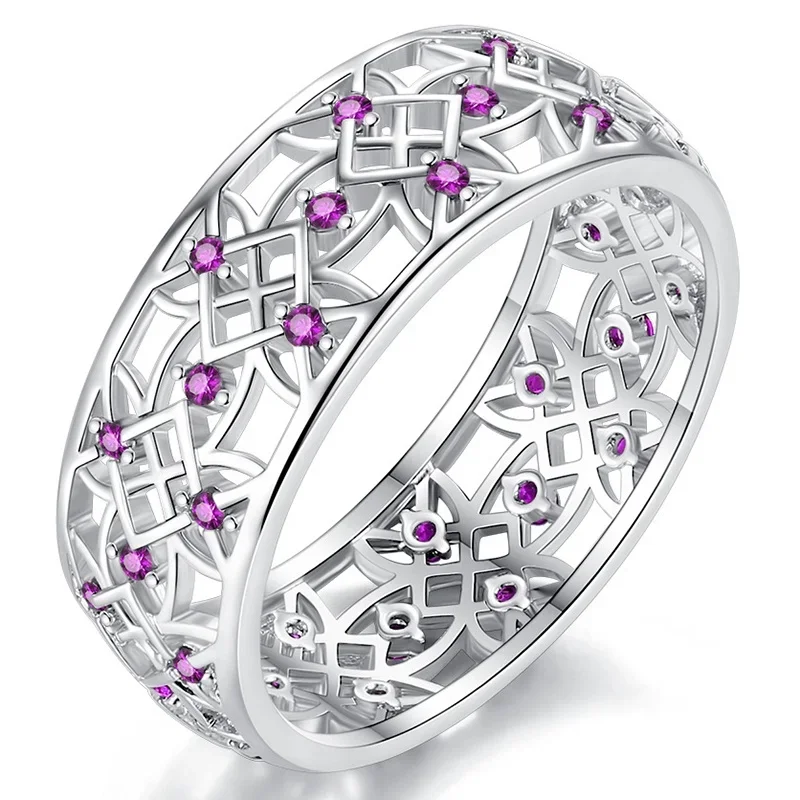 Engagement Rings Wedding Rings Beautiful Hollow Out Design Personalized and Versatile Engagement Wedding Ring Size 6-12