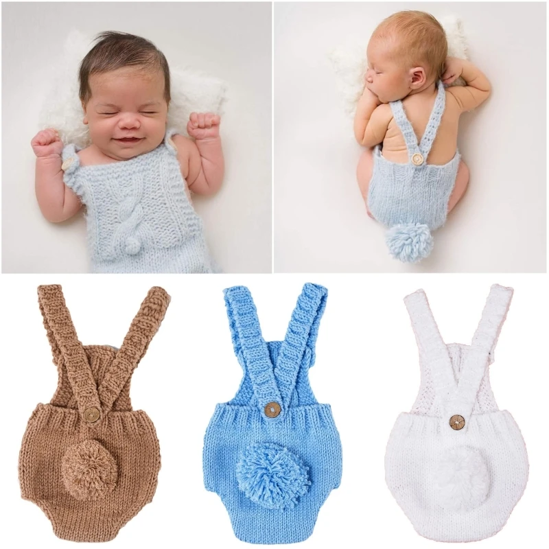 

Newborn Photography Props for Baby Boy Girl Photo Outfits Knitting Romper Shooting Costume Baby Photoshoot Clothing