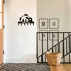 1pc Fascinating Cute Panda Keychain Wall Mounted Coat Rack Keychain Key Hanger Towel Rack Intriguing Wall Mounted Item 5