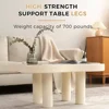 Cloud Coffee Table, Modern End Table, Cute Irregular Tea Table for Living Room, Bedroom White 37 Inch, 57 Pounds 6