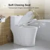 One Piece Toilet 10" Rough-in Elongated Toilet with Comfortable Seat Height ADA Chair Height 17.3" Space Saver Design 6