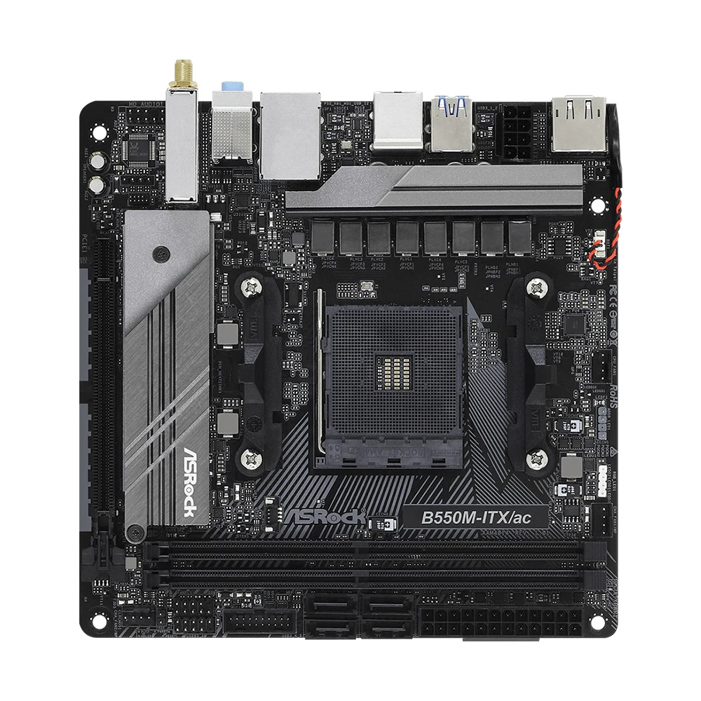 ASRock B550M-ITX/AC Motherboard AMD AM4 Support R5 5600