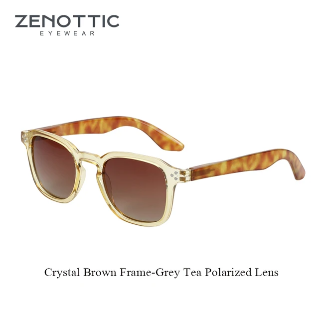 ZENOTTIC Acetate Round Sunglasses Women Coating Sun Glasses