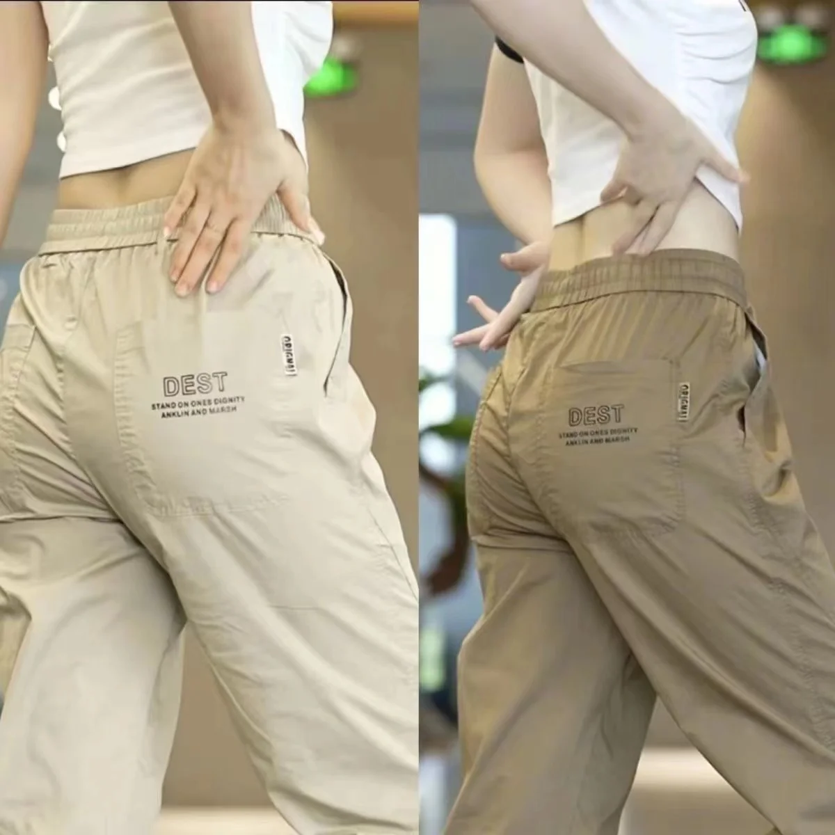 Khaki + coffee color [2 pieces]