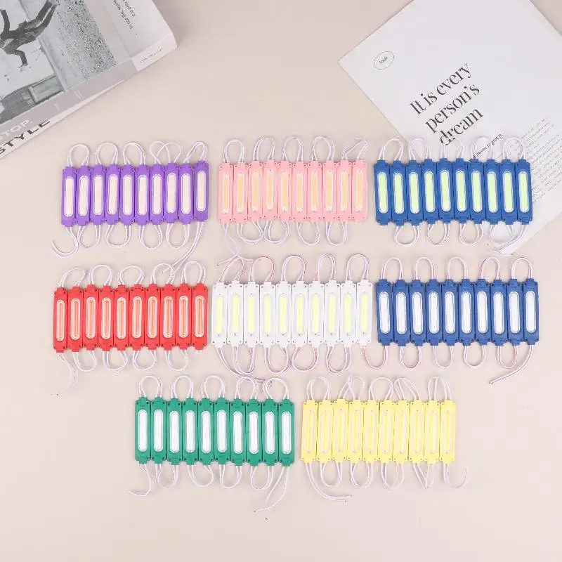 10개/세트 12V/24V 멀티컬러 LED 모듈 COB 조명 백라이트 샵 배너 방수 IP65 장 웜 화이트