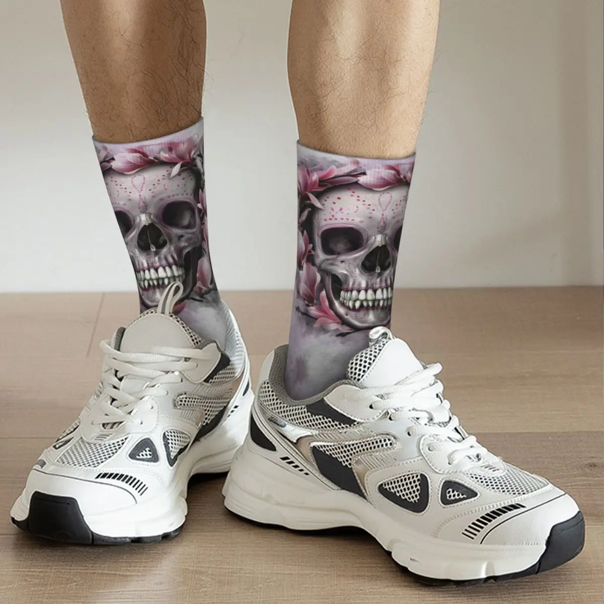 Lily Sugar Skull Adult Socks Unisex socks,men Socks women Socks