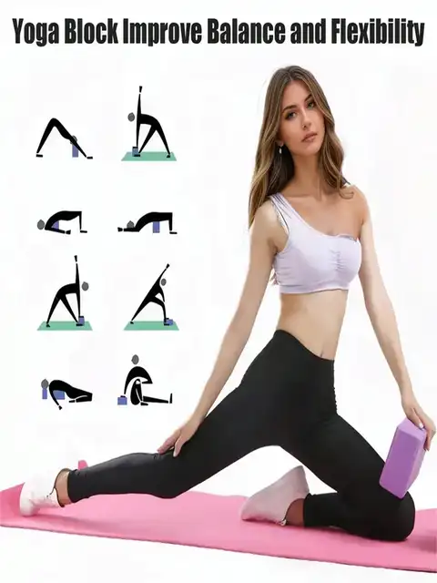 1 Black High-Density Eva Foam Yoga Block - Solid Support Block Suitable for Fitness, Dance Stretching, and Pilates - Individually Packaged 4