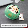 Piggy bank Japanese pottery Daruma Doll Crafts Lucky Charm Fortune Ornament Landscape Home Decor Miniature Accessories Gifts 5