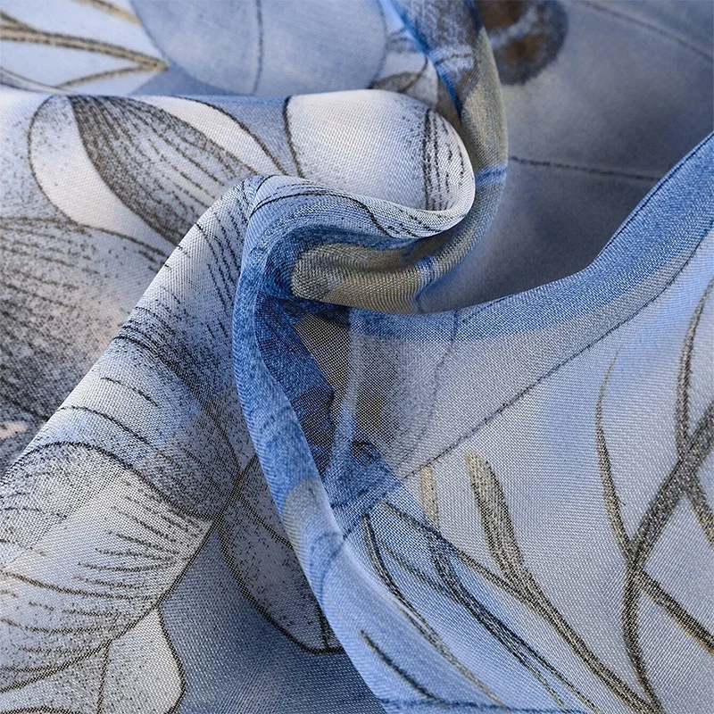 50*160cm Fashion Chiffon Summer Women Scarf Floral Designer Beach Silk Shawls Luxury Headband Wraps Sunscreen Hijab 5