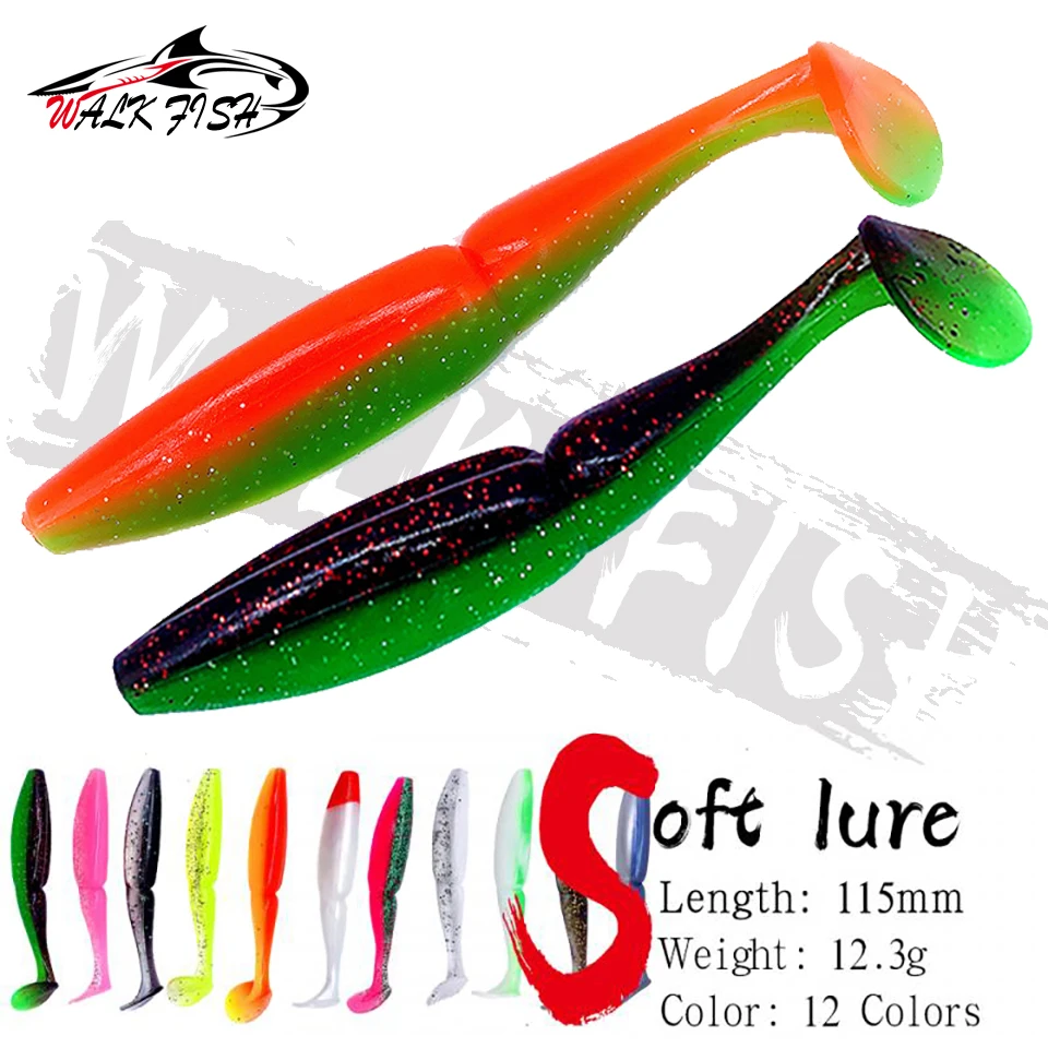 WALK FISH 2PCS Pesca Fishing Lures Easy Shiner 115mm 12.3g Leurre