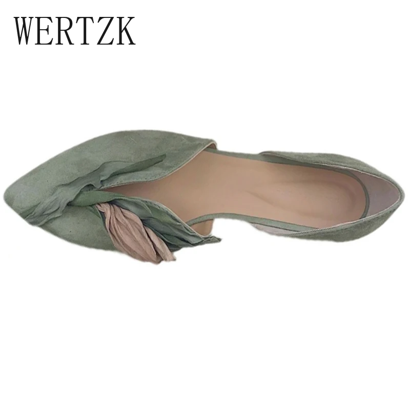 Super Nice Shoes Women's New Summer Niche Design Sandals Aesthetic Petal Pointed Toe Shallow Flat Shoes Handmade Sweet
