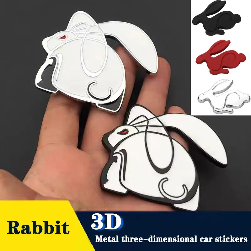 

3D Metal Running Rabbit Emblem Car Stickers Rear Trunk Badge for VW Jetta Golf GTI Polo Passt Universal Auto Accessories Decor