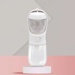 Compact Pet Hydration & Feeding Bottle - 350ml (White)