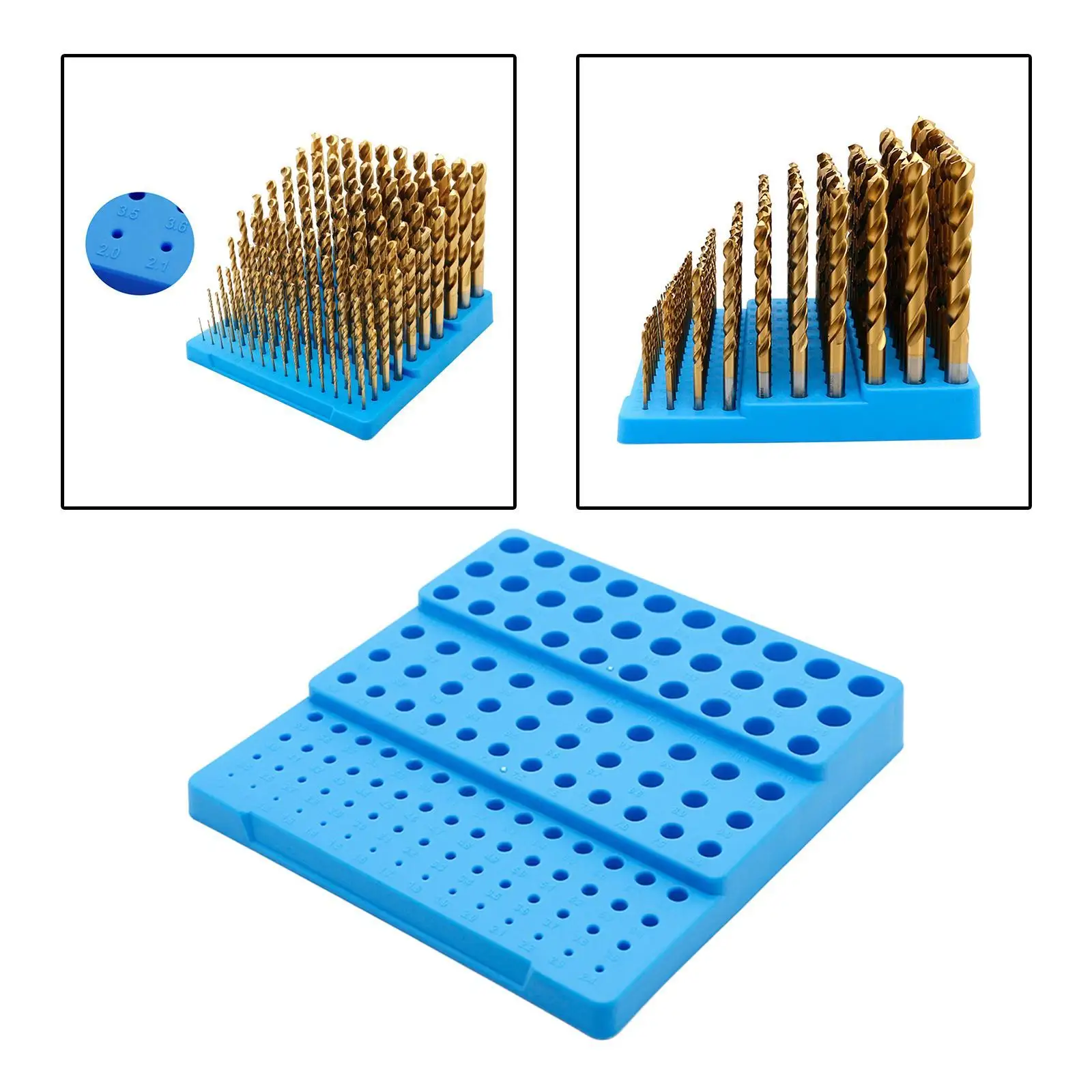 PP 소재 밀링 커터 보관함 대용량 드릴 정리함 공구 트레이 (1-13mm 비트용) 가정용/차고용