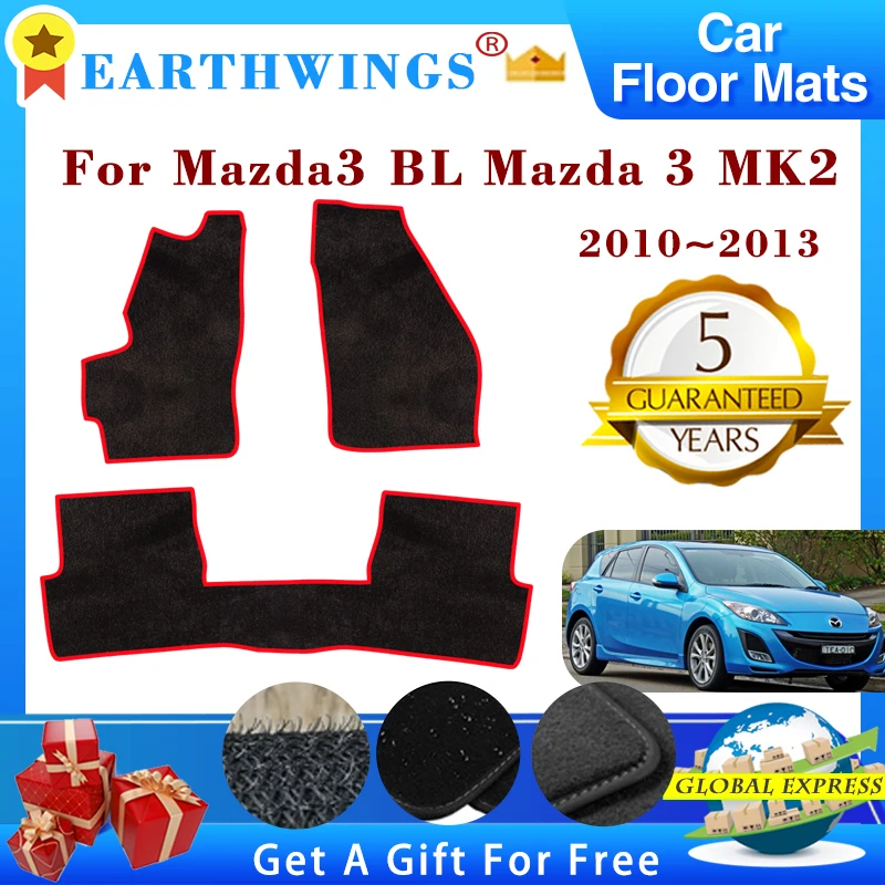 

Car Floor Mats For Mazda3 BL Mazda 3 MK2 2010 2011 2012 2013 Rugs Panel Footpads Carpet Cover Pad Anti-slip Foot Pad Accessories