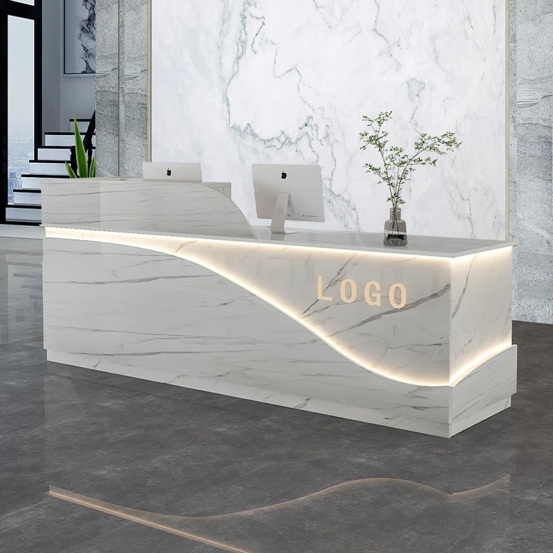 Luxury Reception Desks Kitchen Modern Counter Display Reception Desks Beauty Salon Mostrador Negocio Commercial Furniture
