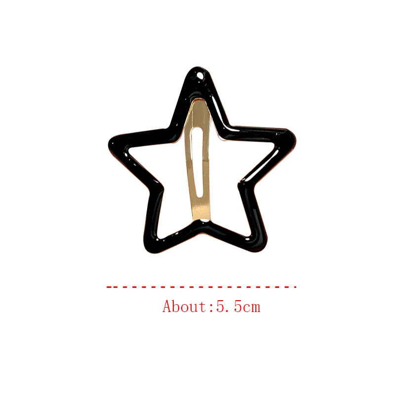 New Sweet Cool Hot Girl Five-Pointed Star Bb Clip Hairpin Cute Sweet Girl Heart Hair Clip Broken Hair Clip Simple Hair Clip