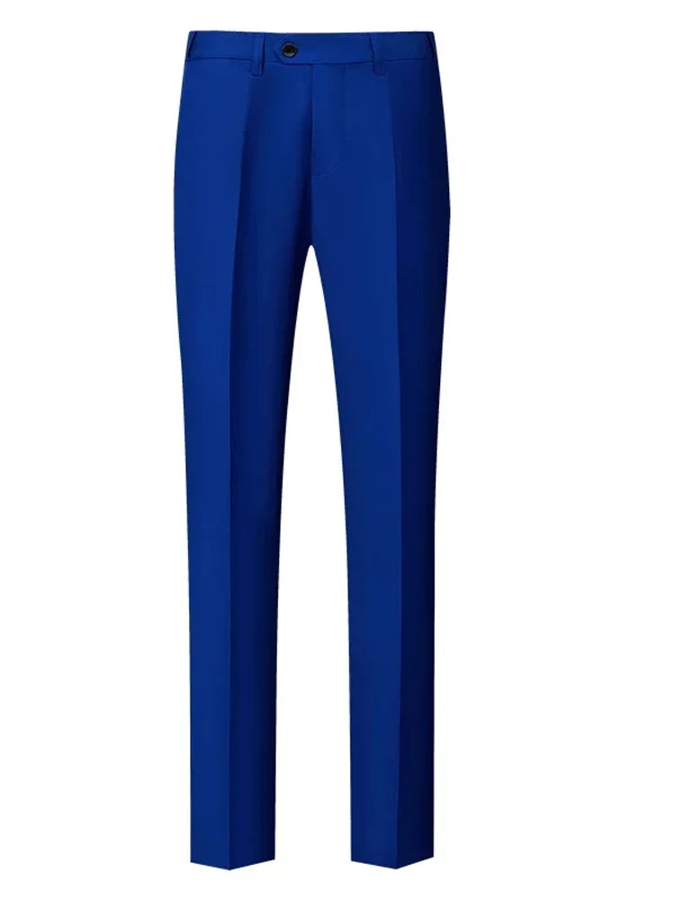 Suit Pants S-6XL Men's Fashion Boutique Solid Color Formal Business Suit Trousers Groom Wedding Dress Men Casual Suit Pants