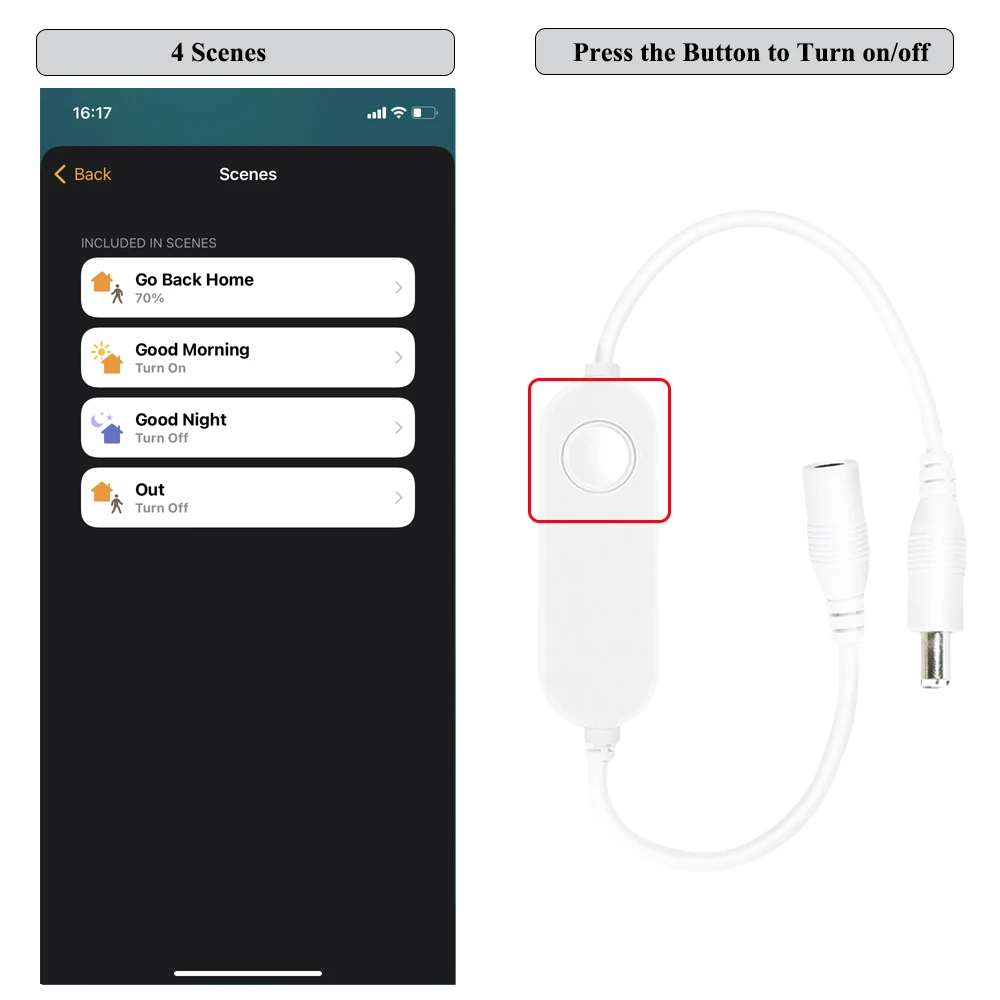 Homekit WiFi Mini Led Dimmer Controller 5V 12V 24V APP Dimming Siri Voice Control For 5050 2835 COB Single Color LED Strip Light