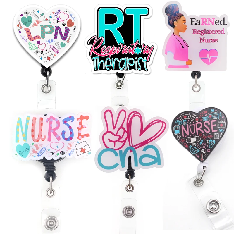 

1/10pcs Lailina Mix Style Medical Series Nurse LPN CNA RT RN Nursing Student For Nurse Accessories Scrub Life Badge Holder