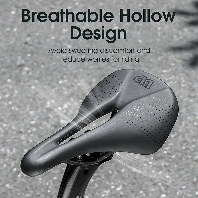 WEST BIKING Carbon Fiber Saddle Ultralight Road Bike Microfiber Leather Cushion Triathlon Racing Bicycle Seat Cycling Parts