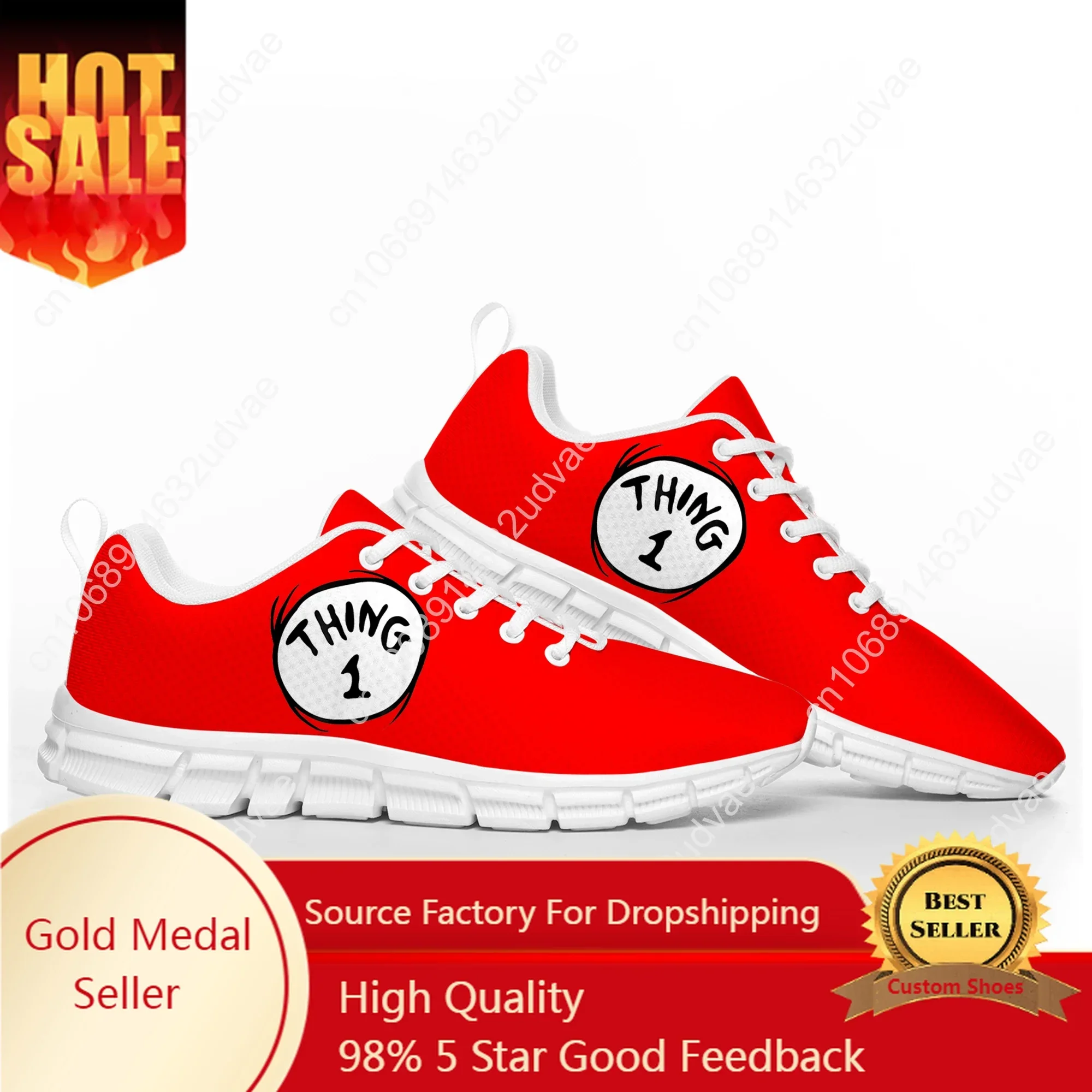 Thing 1 And Thing 2 Red Dr Seuss Sports Shoes Mens Womens Teenager Kids Children Sneakers Casual Custom Quality Couple Shoes