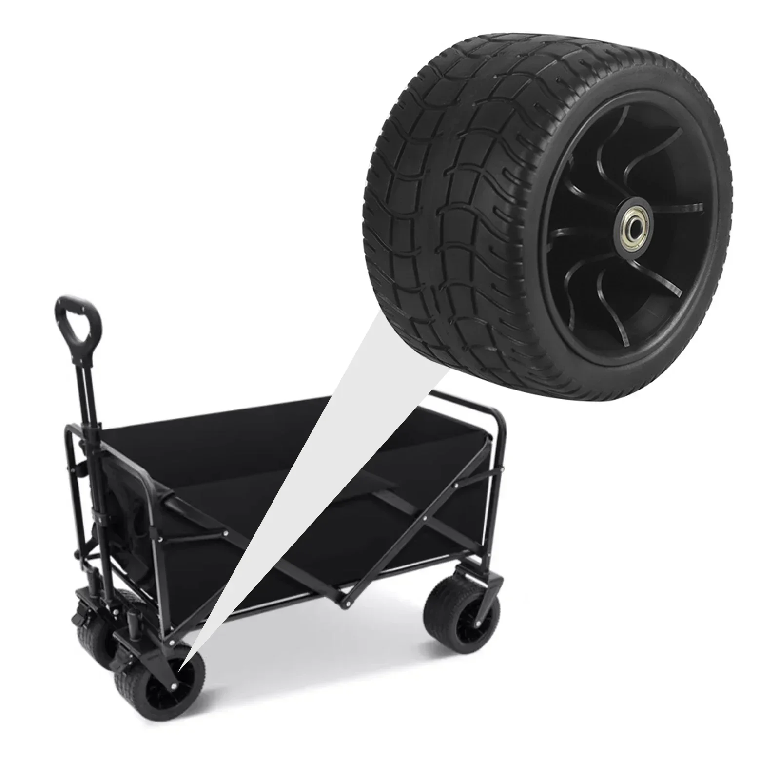 Double Bearings Wheel Tire 155 10cm Outdoor Replacement PU Materials 6 4in All terrain High quality Long lasting
