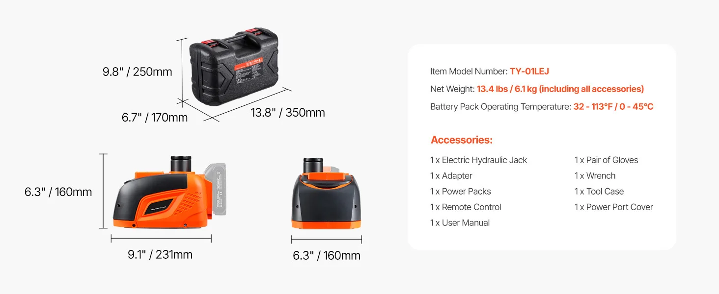 kit complet de cric électrique