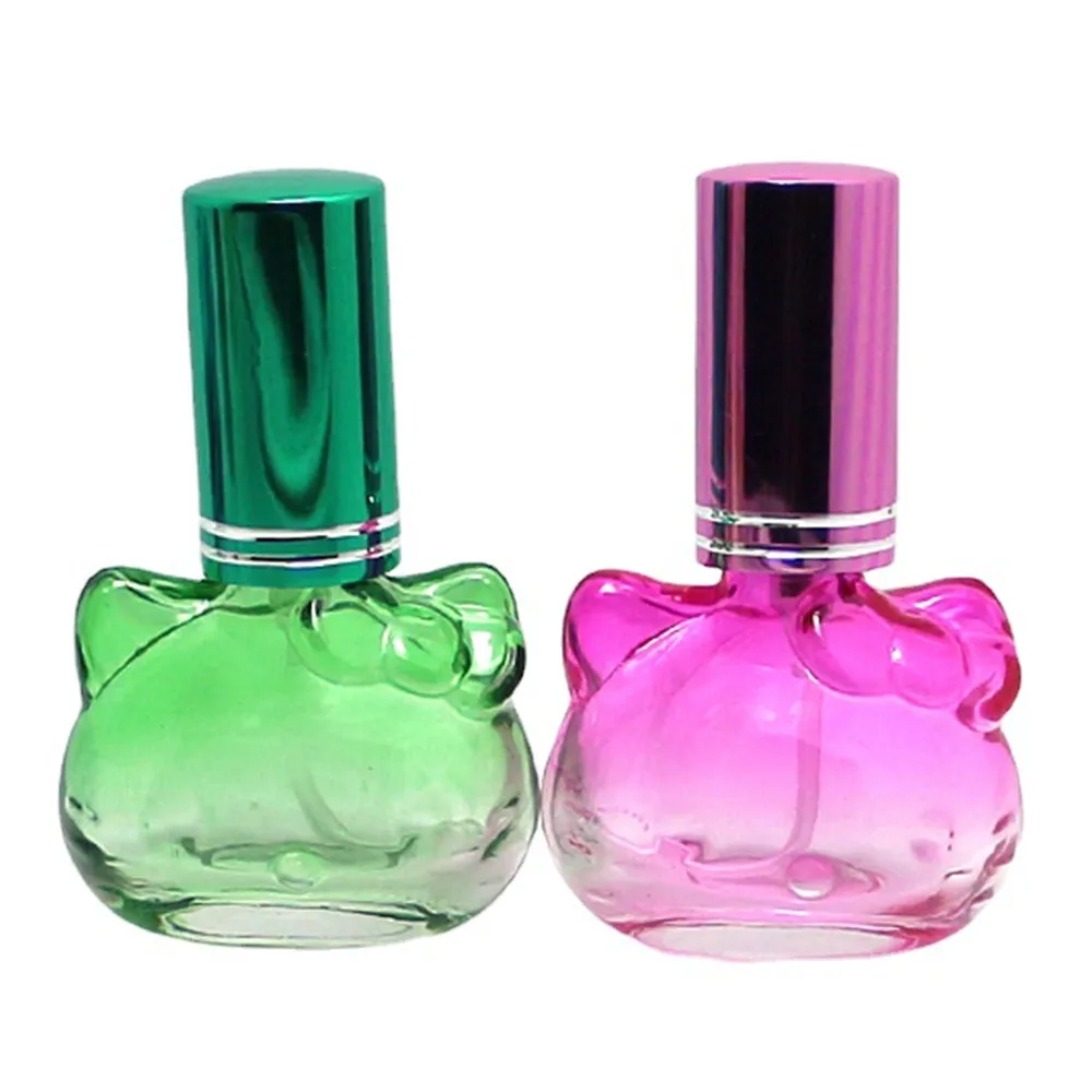 

12ml Portable Mini Colorful Glass Refillable Perfume Bottle Cat Shaped Empty Spray Cosmetic Containers Atomizer Vials For Travel