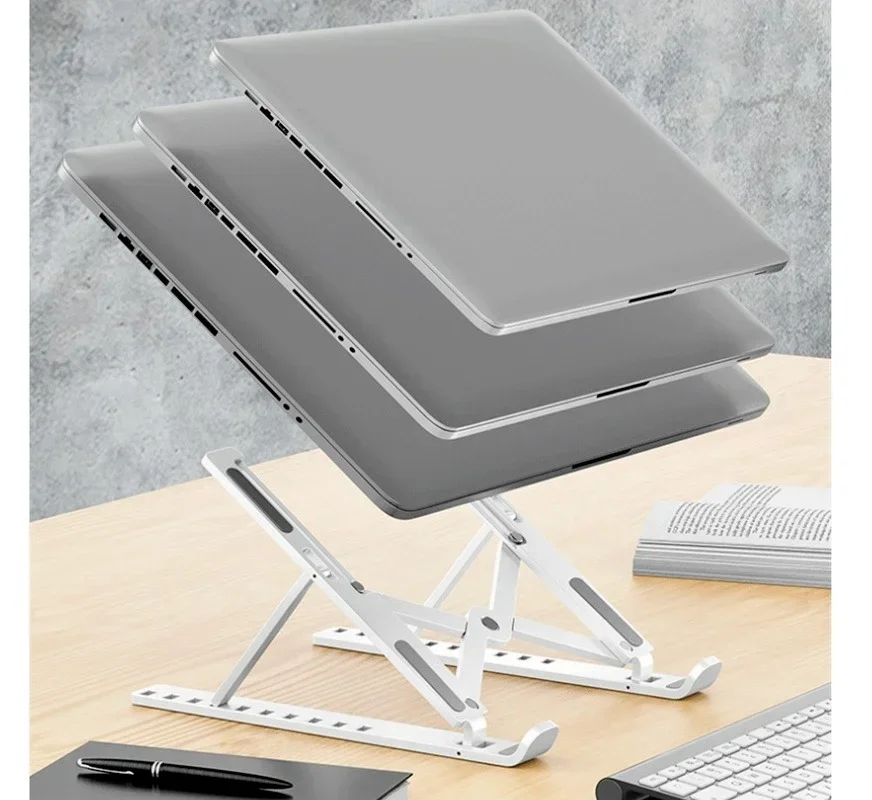 휴대용 노트북 스탠드 접이식 지지대 노트북 거치대 컴퓨터 노트북 홀더 쿨링 패드 라이저 맥북 스탠드